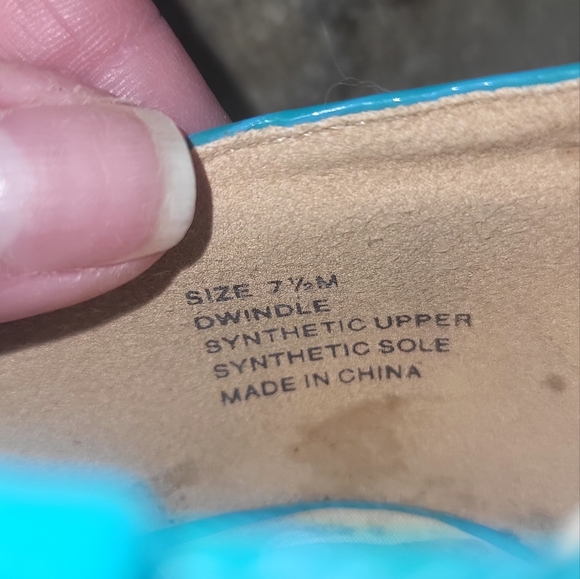 Madden Girl Dwindle "Tourqouise Patent" Open Toe Pump SZ. 7.5 - Picture 6 of 15